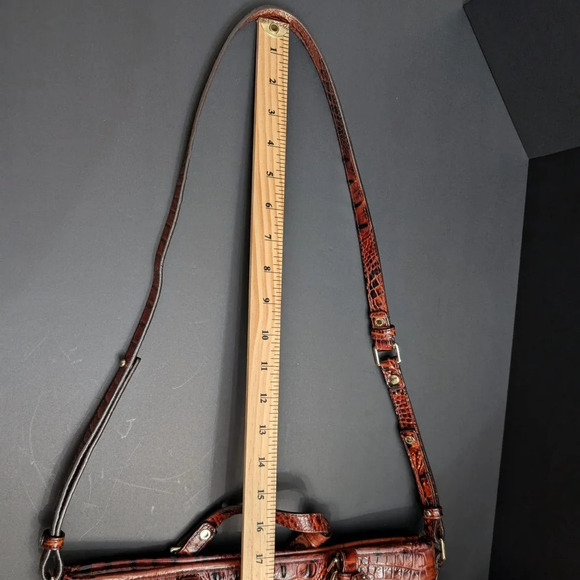 Brahmin Mini Asher Eastwood Croc-Embossed Leather satchel. - Picture 13 of 16